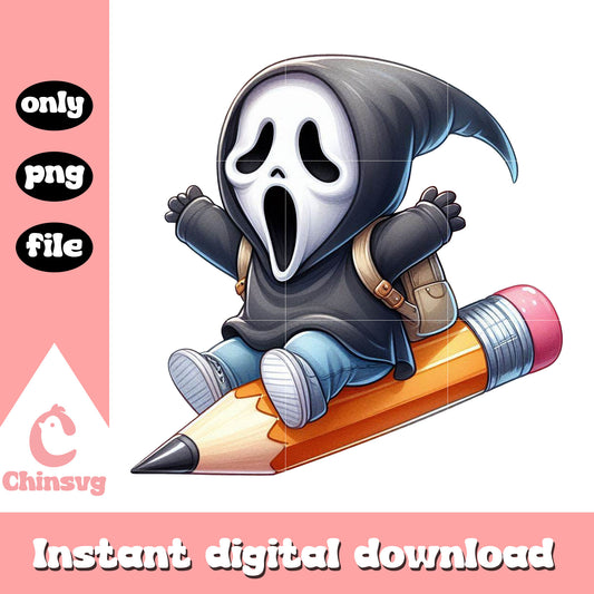 Ghostface baby driving pencil png, ghostface character png