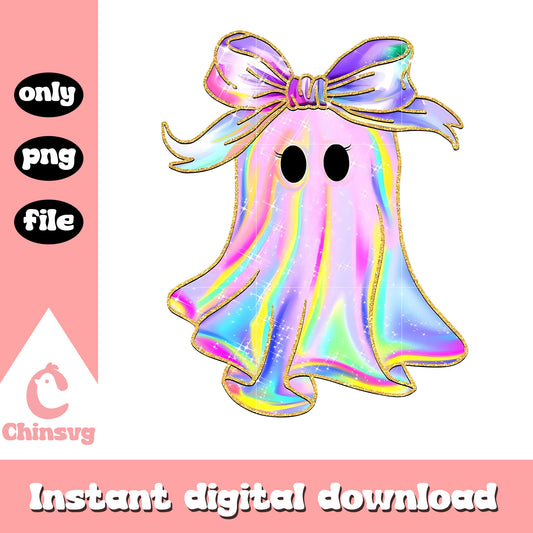 Ghostface bow twinkle halloween design png, happy halloween png