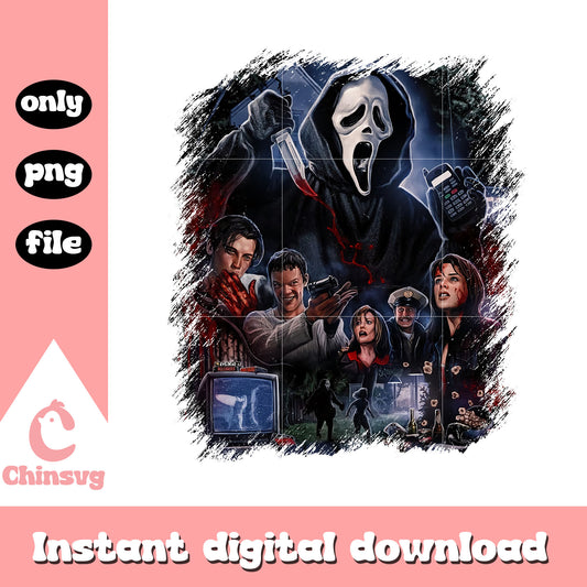 Ghostface character scream movie png, scream characters png