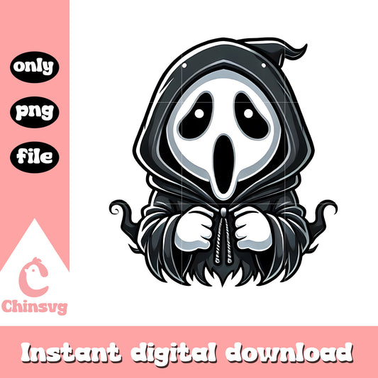 Ghostface chibi horror png, ghostface horror character png