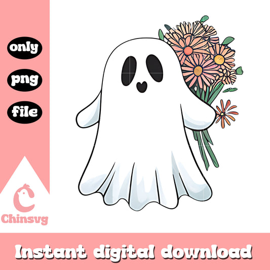 Ghostface coquette flower halloween design png, halloween png