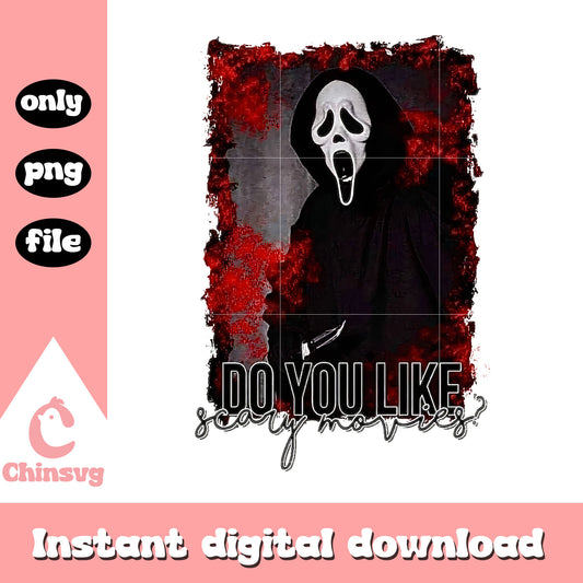 Ghostface do you like scary movies png, scream horror movie png