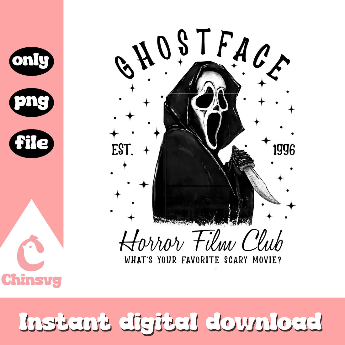 Ghostface Script 1996 Ghostface est 1996 horror film club png, ghostface png – Chinsvg