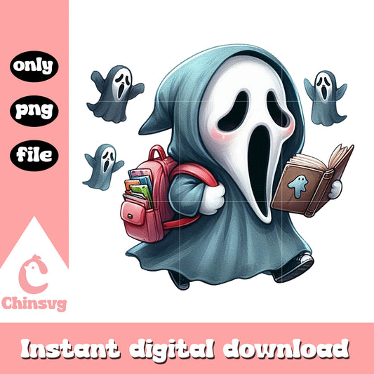 Ghostface go to school png, shop back to school deals png