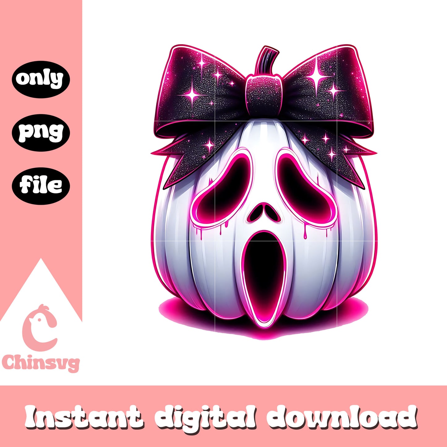 Ghostface horror pumpkin design png, pumpkin halloween png