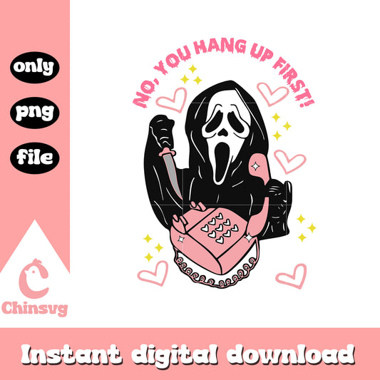 Ghostface no you hang up first png, Ghostface phone png
