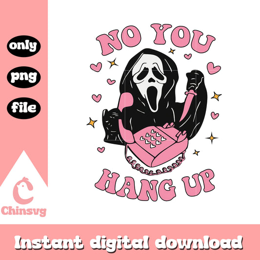 Ghostface no you hang up halloween holiday png, scream film png
