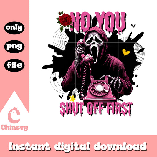 Ghostface no you shut off first png, halloween ghostface png