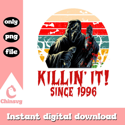 Ghostface retro killin it since 1996 png, ghostface png