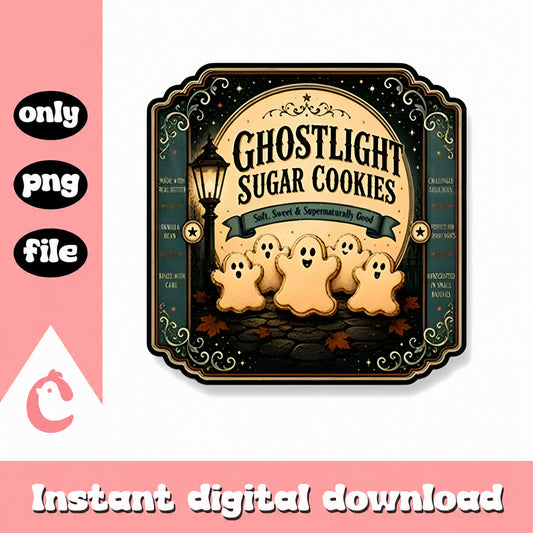 Ghostlight Sugar Cookies PNG, Halloween Ghost Clipart, PNG