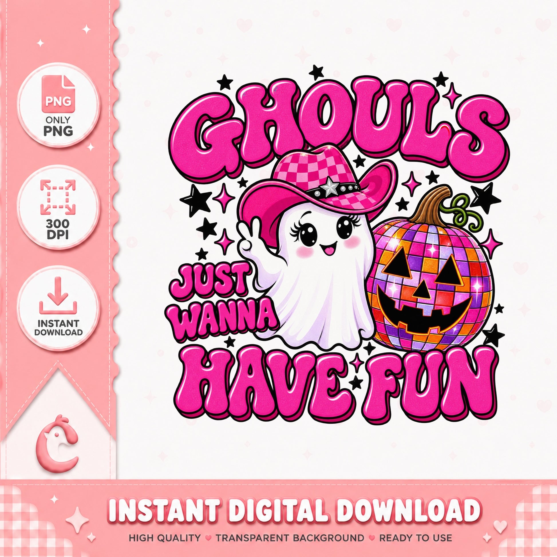 Ghouls Just Wanna Have Fun PNG, Halloween Ghost Clipart, PNG