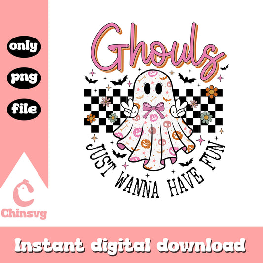 Ghouls just wanna have fun png, ghost png, halloween png