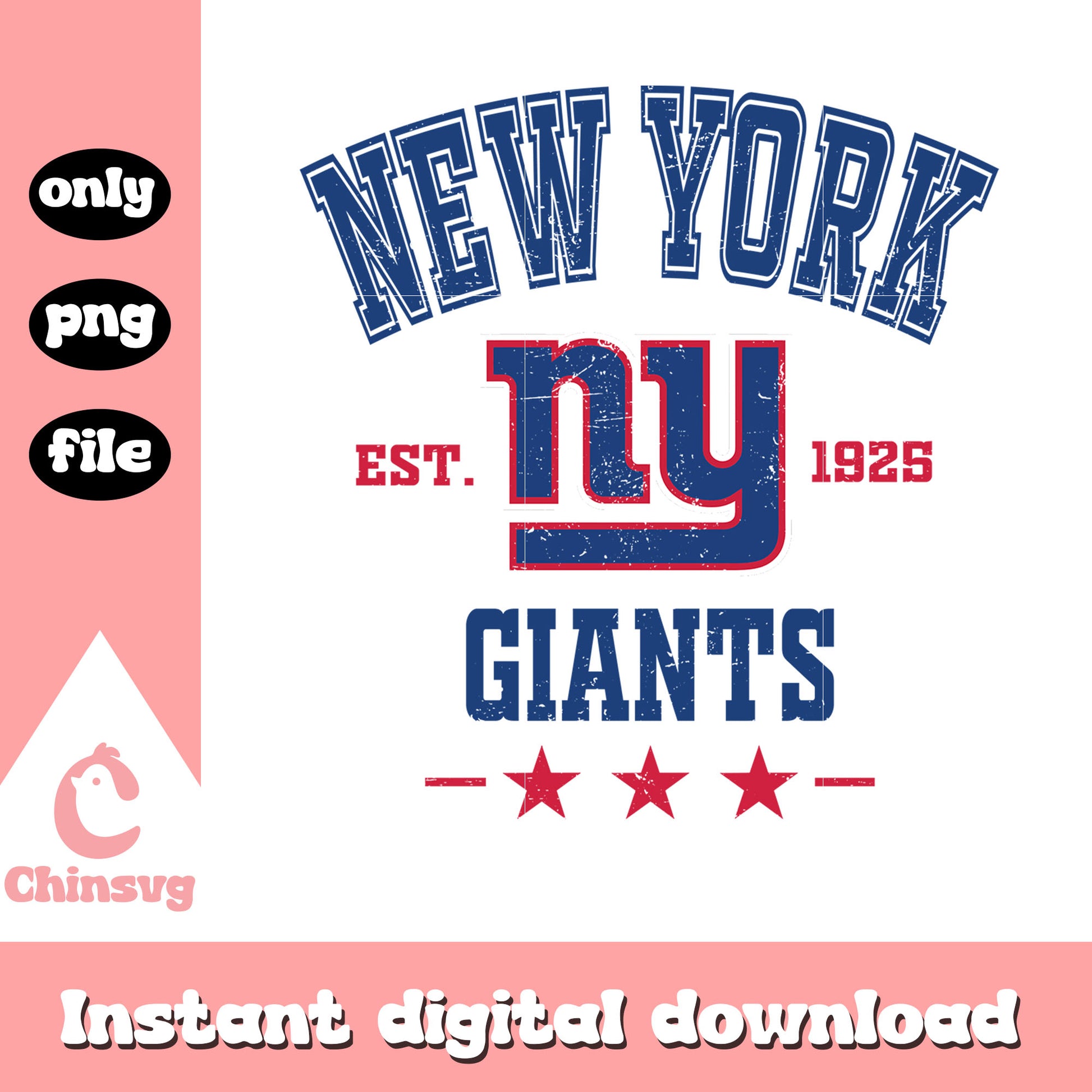 Giants logo blue custom png, new giants football​ png