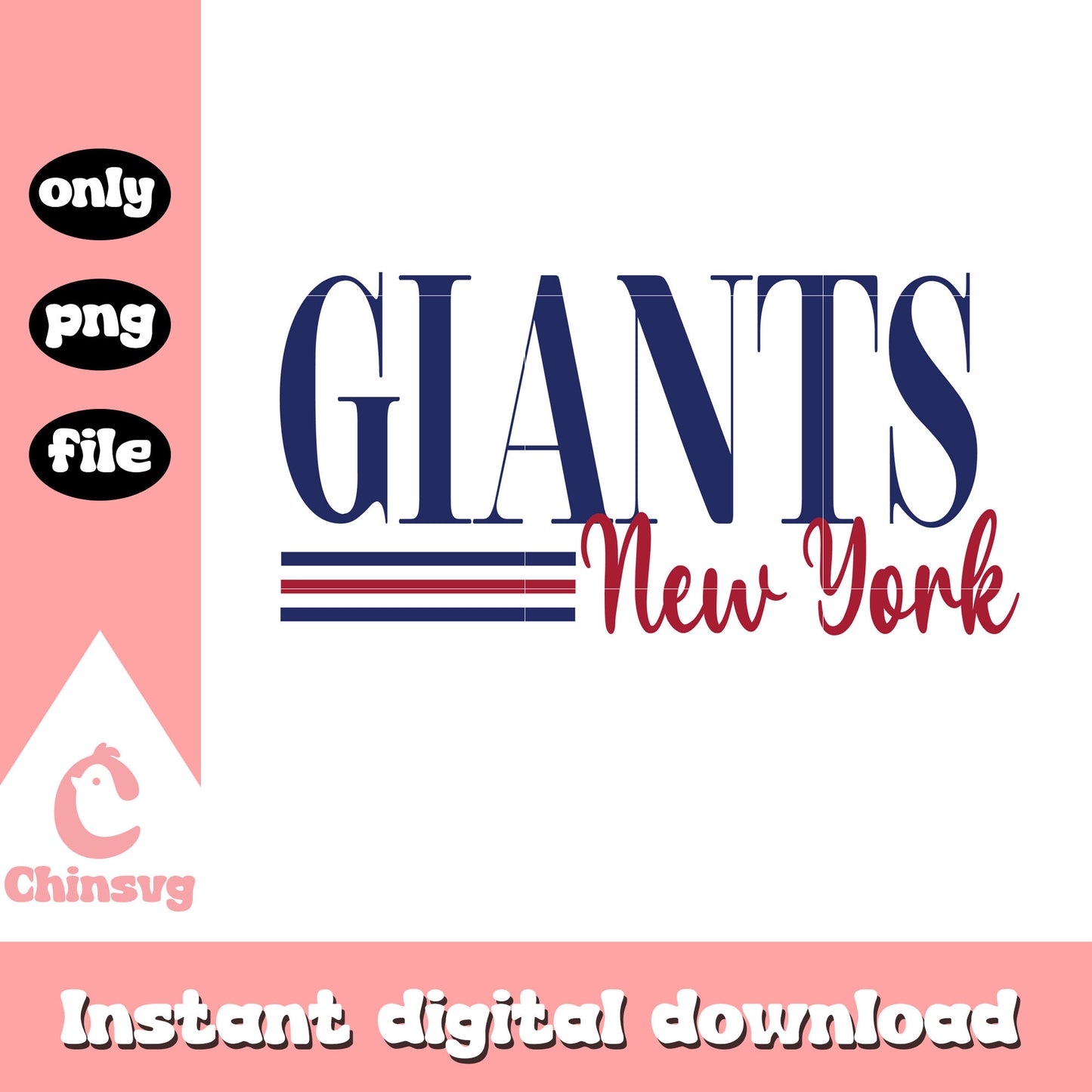 Giants new york font logo design svg, new york giants nfl svg