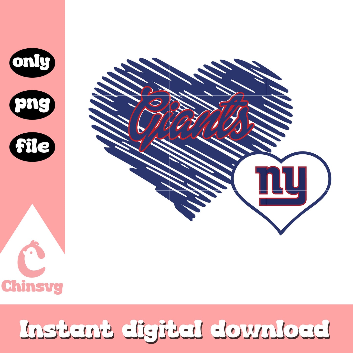 Giants ny heart shape design svg, nfl football logos svg