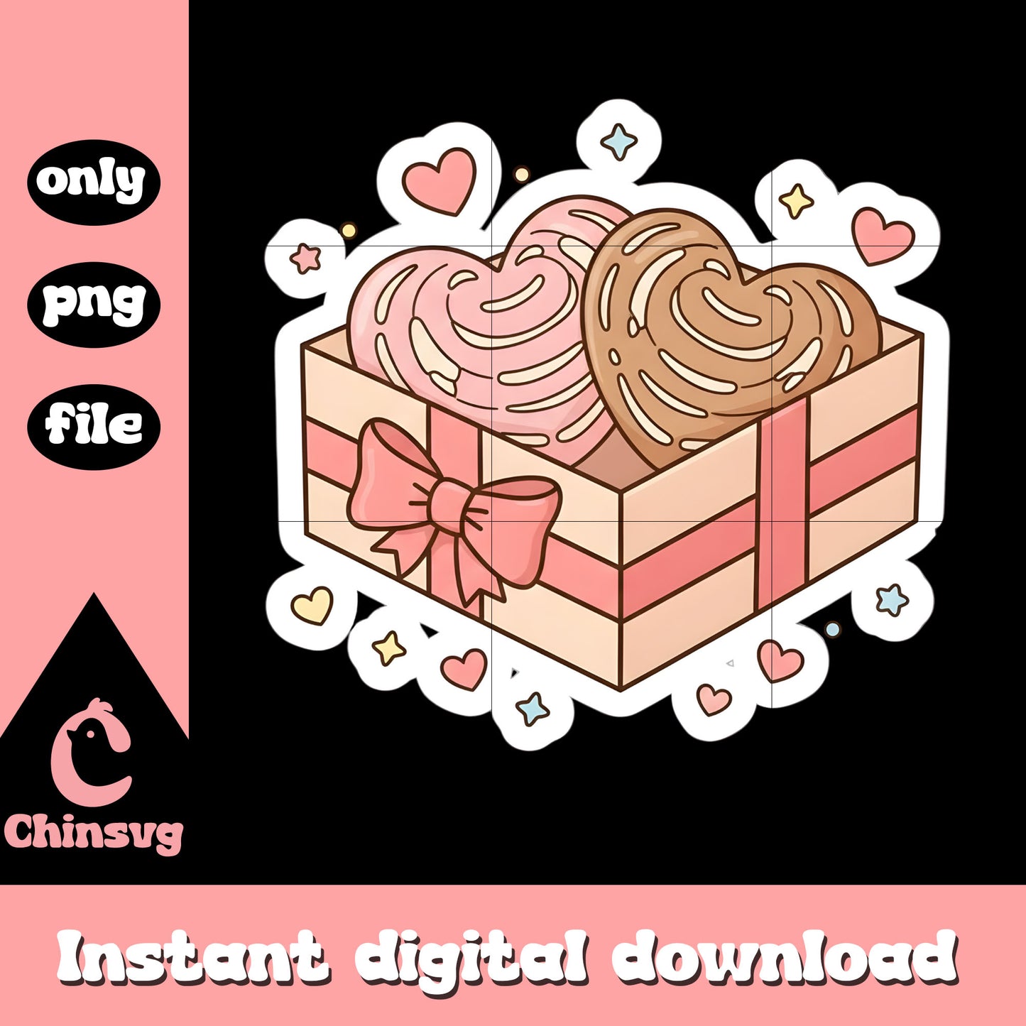 Gifts conchas bow valentine png, valentines day love​​ png