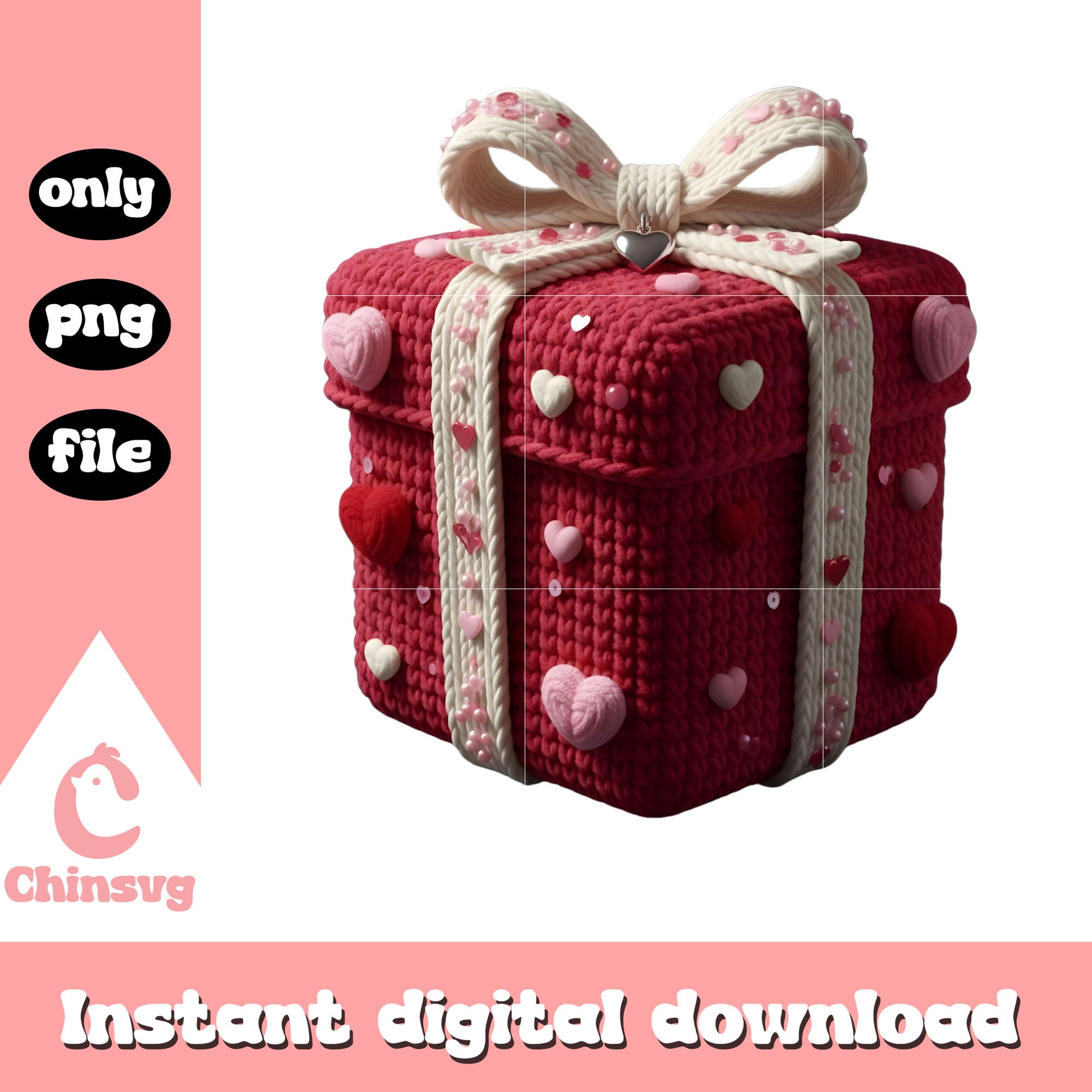 Gifts crochet love valentine png, valentine's day gifts​​​​ png