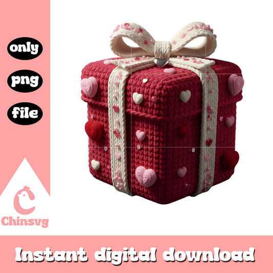 Gifts crochet love valentine png, valentine's day gifts​​​​ png