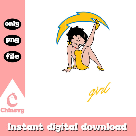 Girl chargers digital cool png, nfl los angeles chargers​​​ png