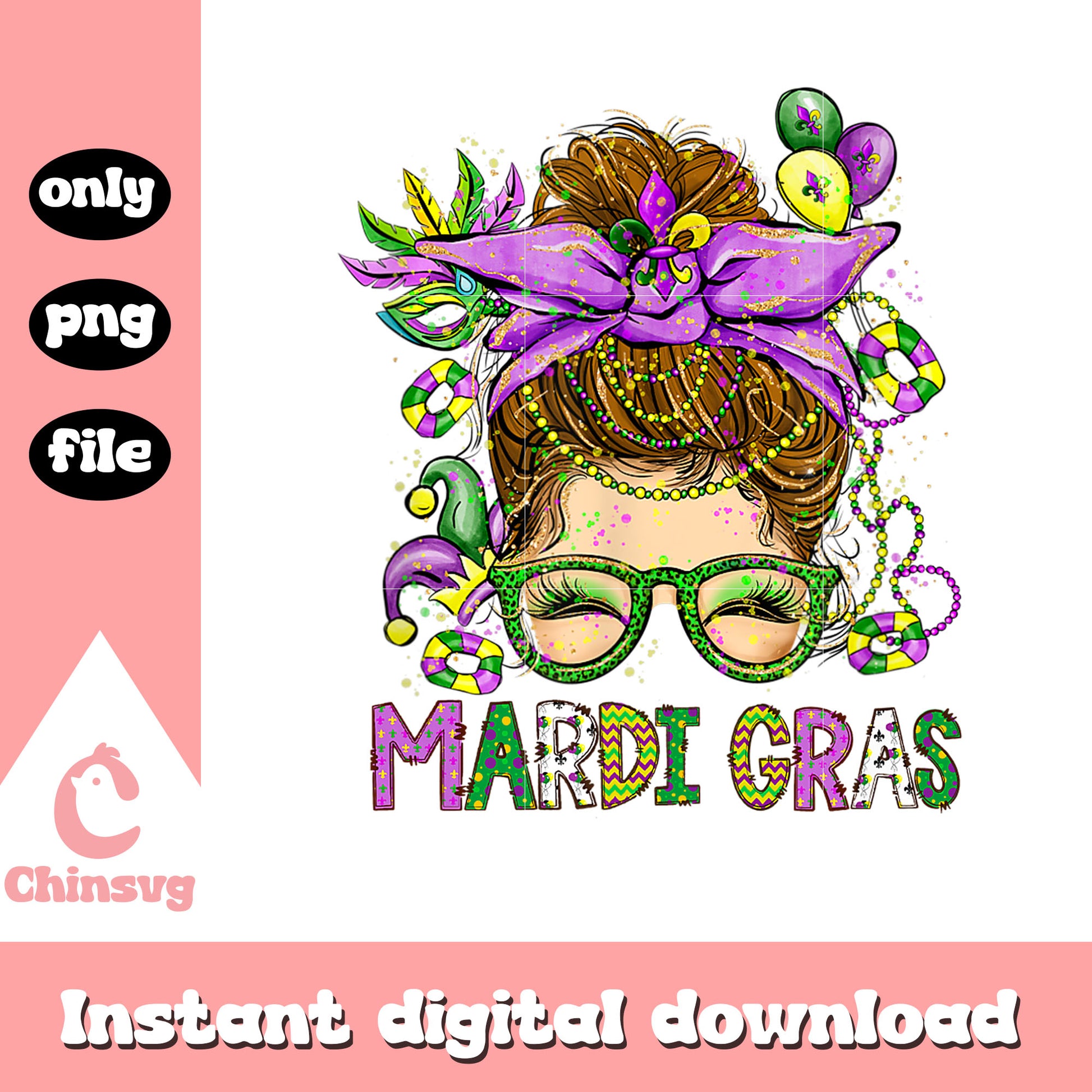 Girl design mardi gras png, new orleans mardi gras parade​ png