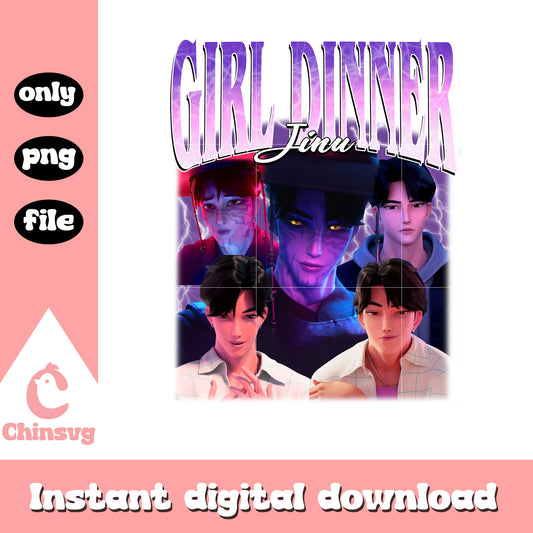 Girl dinner jinu character png, jinu saja boys png