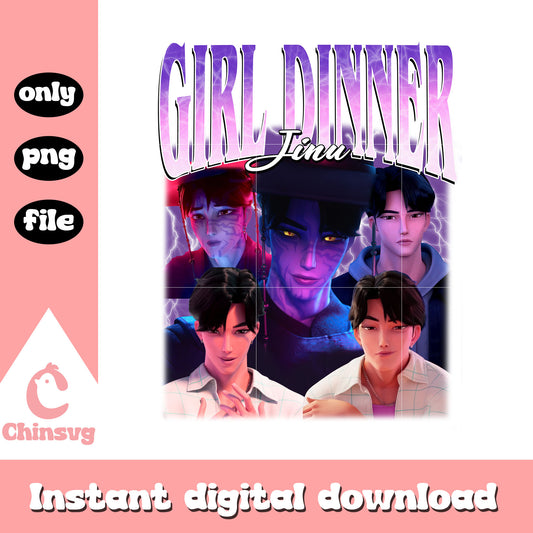 Girl dinner jinu kpop hunters design png, kpop demon hunters png
