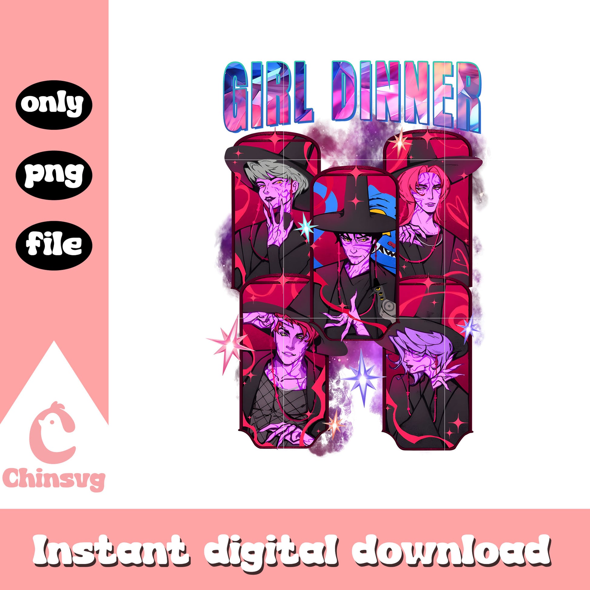 Girl dinner saja boys H design png, saja band png, demon hunters png