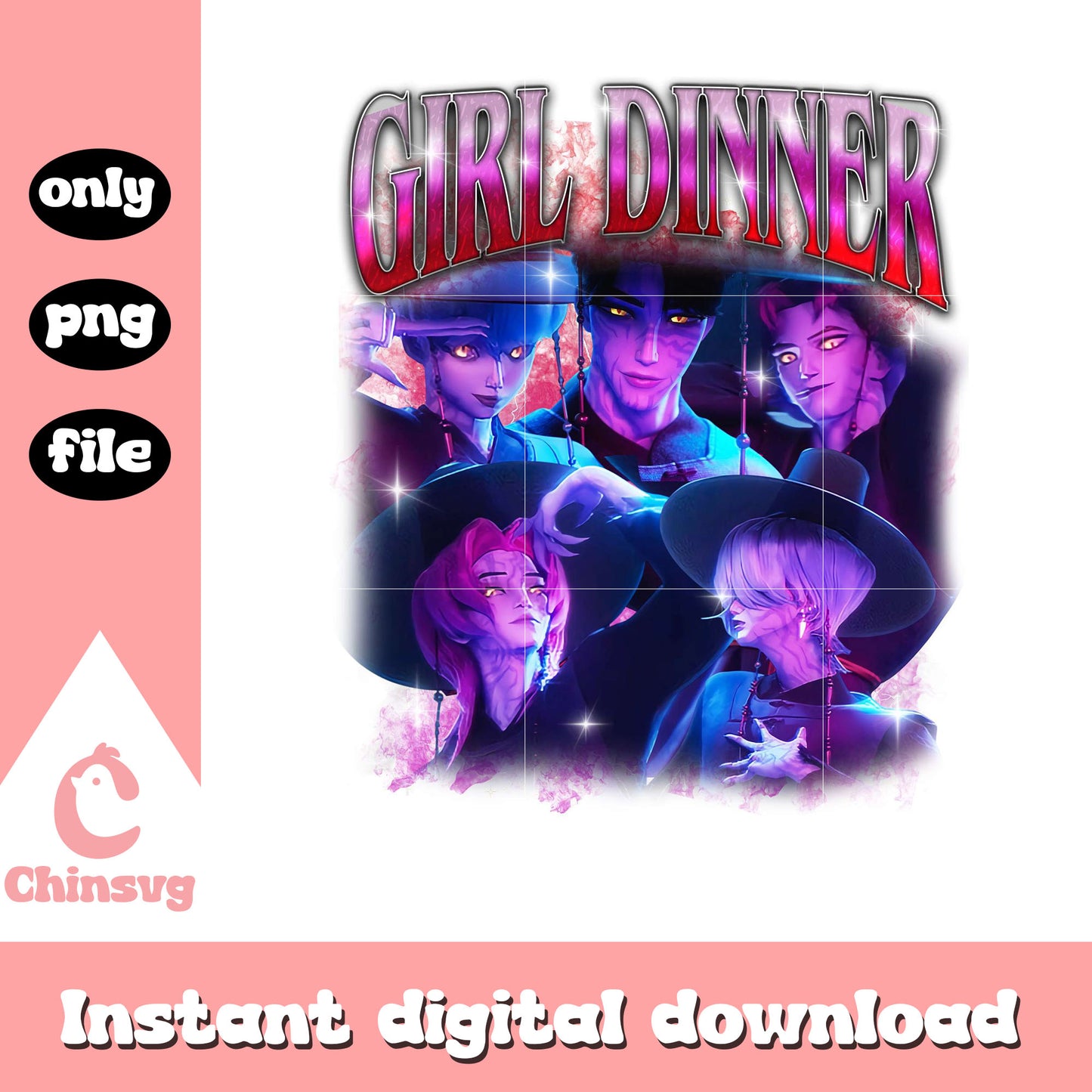 Girl dinner saja boys jinu demon design png, kpop demon png