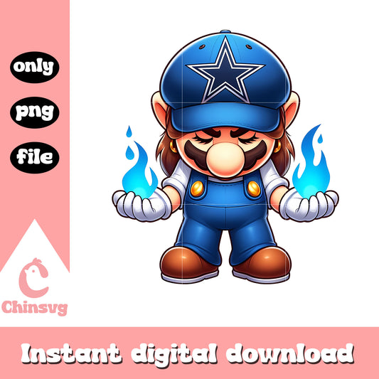 Girl mario dallas cowboys png, cowboy mario​​ png, nfl sports png