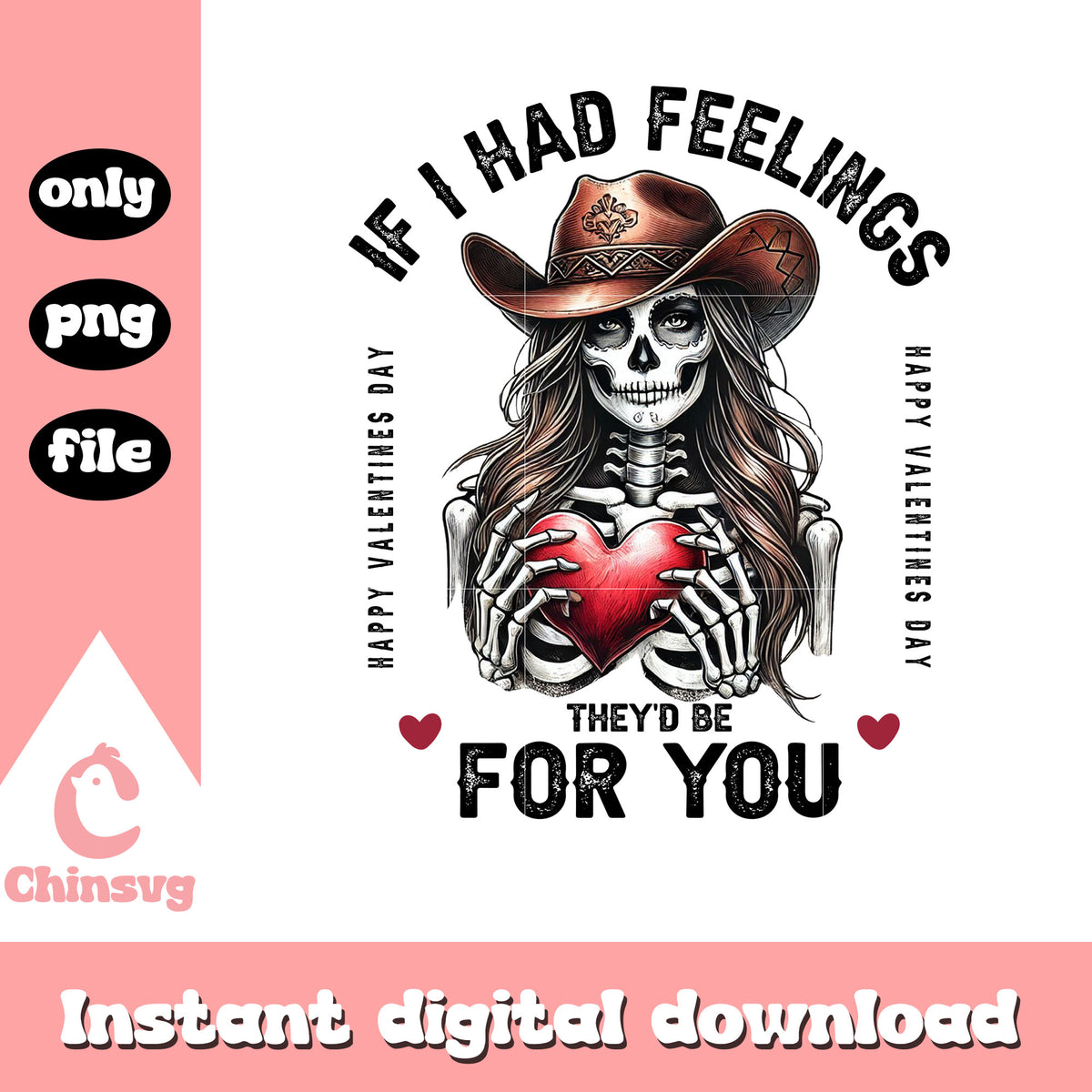 Girl skeleton hearts valentine png, skeleton valentines​ png