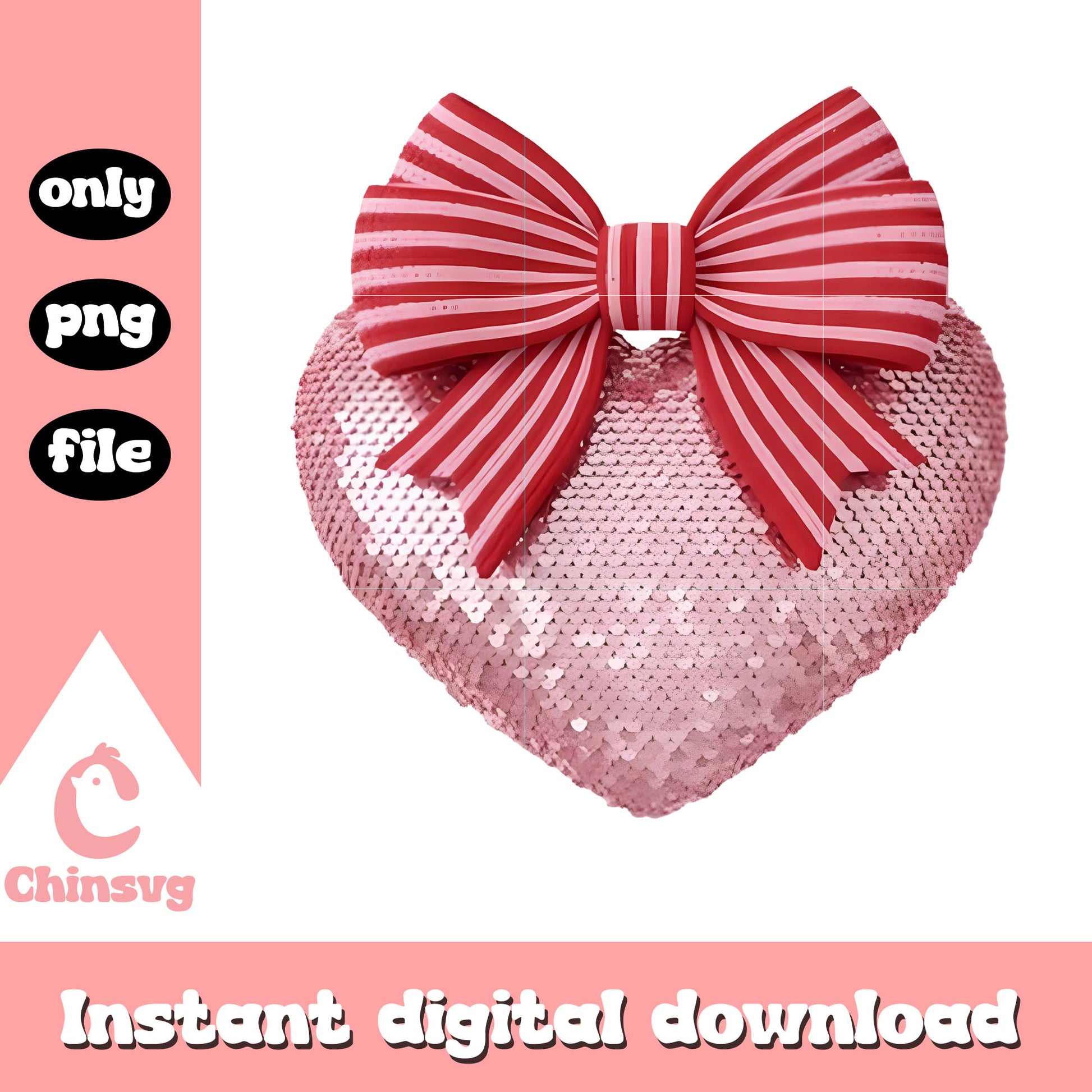 Glitte heart valentine crochet png, valentine hearts​ png