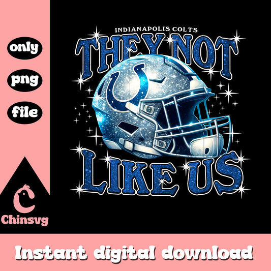 Glitter Indianapolis Colts they not like us png, nfl helmet png