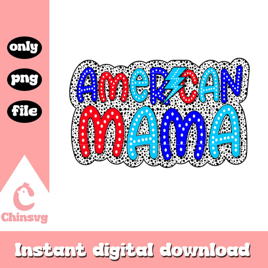 Glitter america mama font design png, mama png, font design png