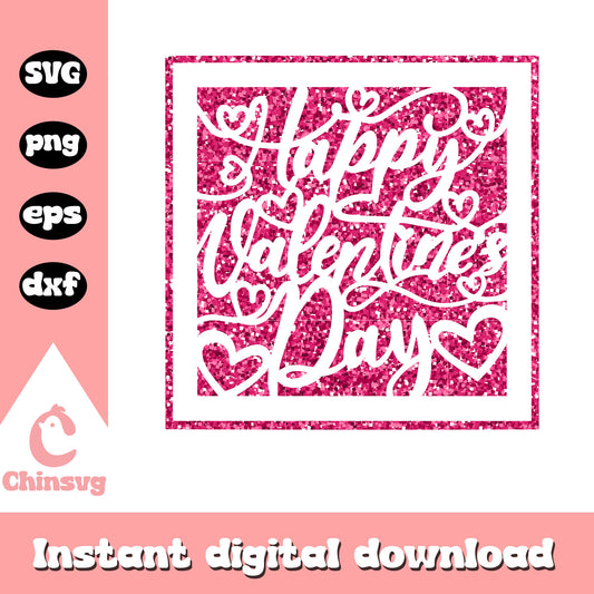 Glitter happy valentine's day design svg, valentine day svg (2)
