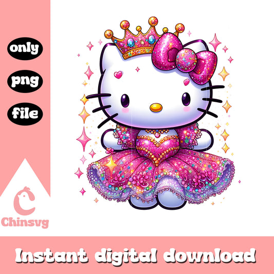 Glitter princess hello kitty png, hello kitty png, sanrio png