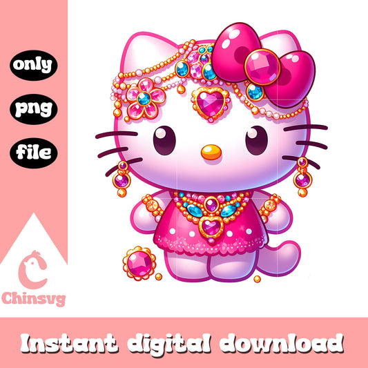 Glitter princess kitty cat png, hello kitty png, sanrio png