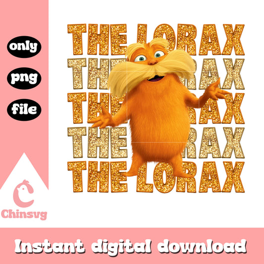 Glitter the lorax png, dr seuss png, cartoon characters png
