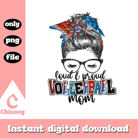 Glitter vollaball mom png, vollaball png, messy bun png