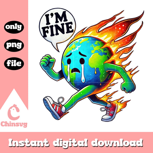Gloabl earth burning I'm fine png, google earth day quiz png