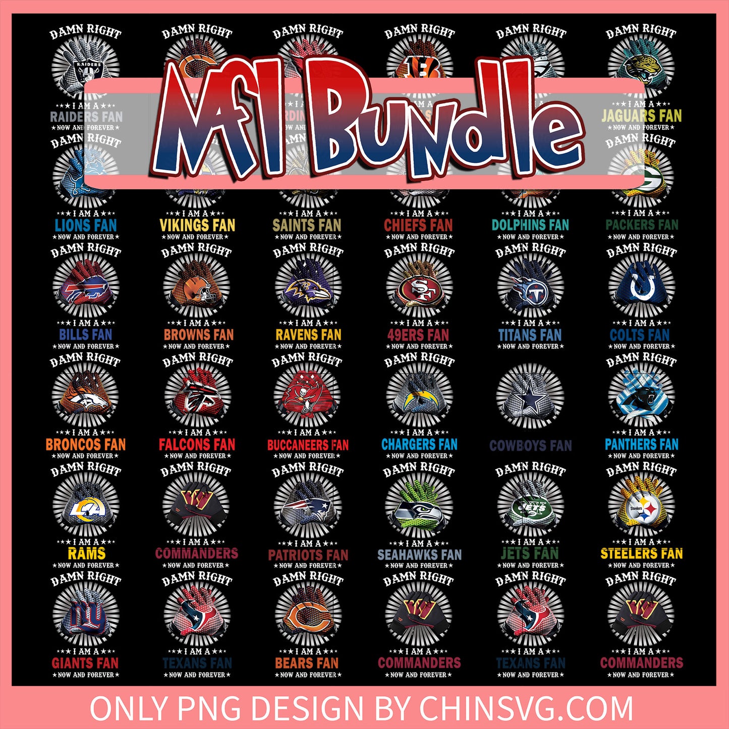 Glove nfl logo design bundle png, football quotes nfl​ png