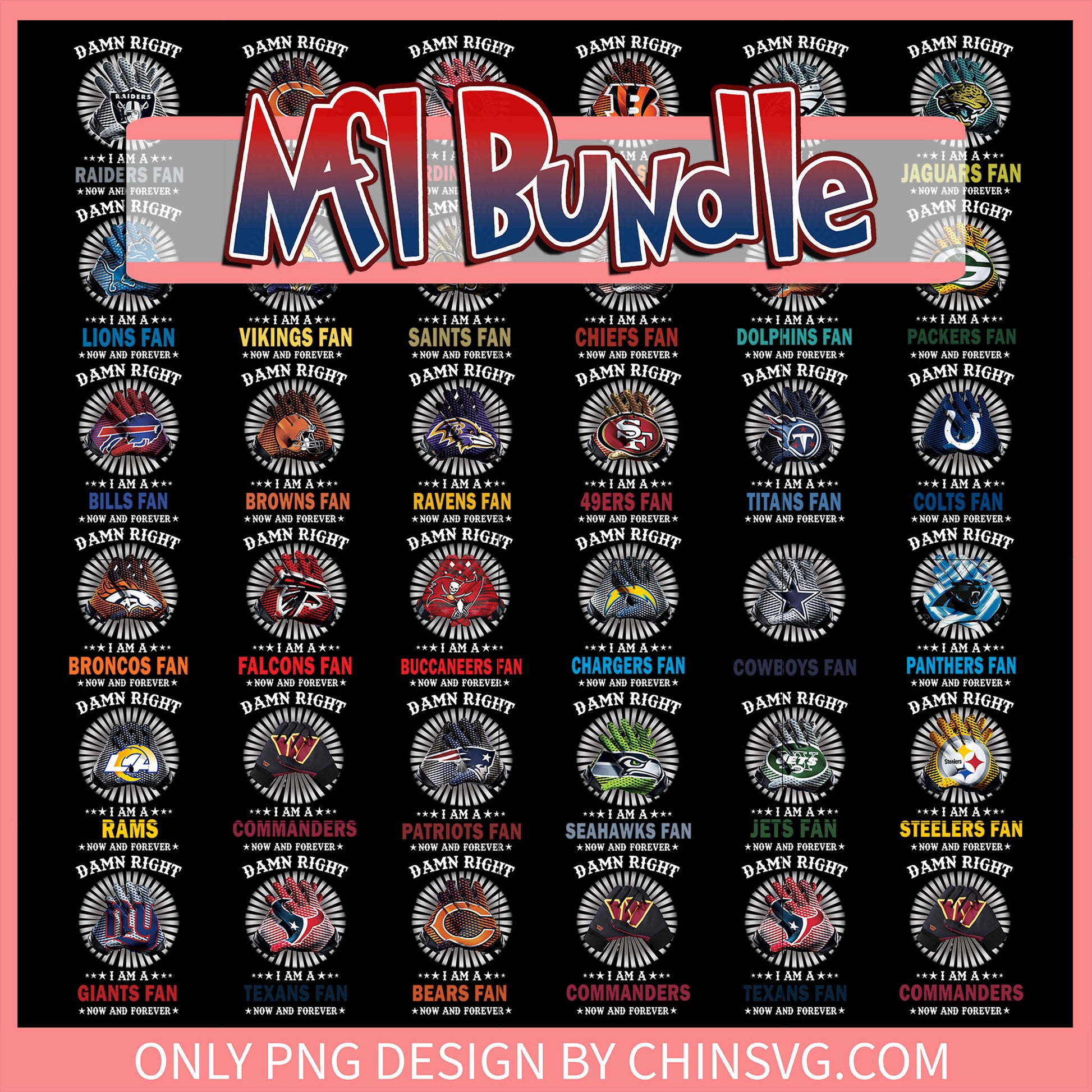 Glove nfl logo design bundle png, football quotes nfl​ png