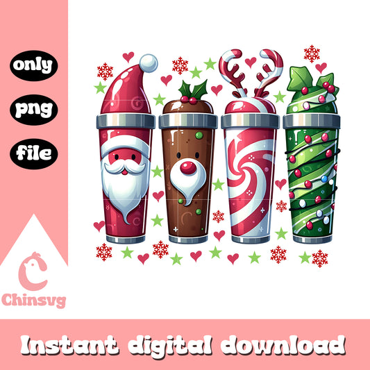 Gnome christmas coffee cups png, christmas coffee cup​ png
