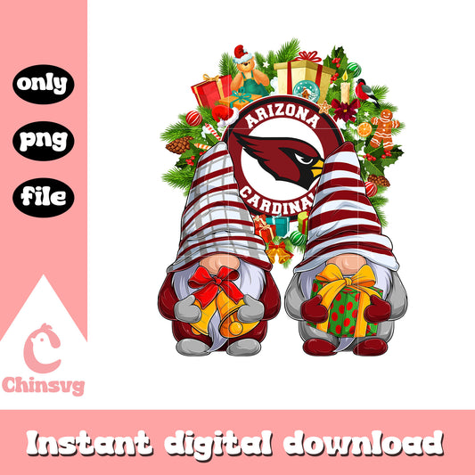 Gnome christmas arizona cardinals png, arizona cardinals nfl png