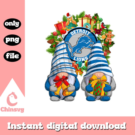 Gnome christmas detroit lions png, nfl detroit lions​ png