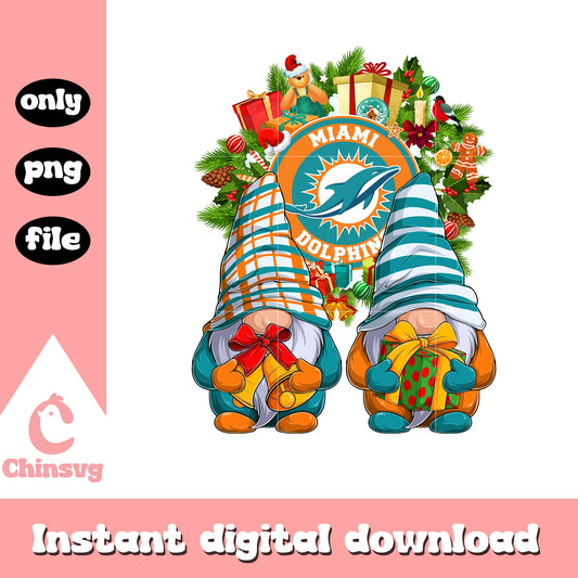 Gnome christmas miami dolphins png, nfl miami dolphins news​​ png