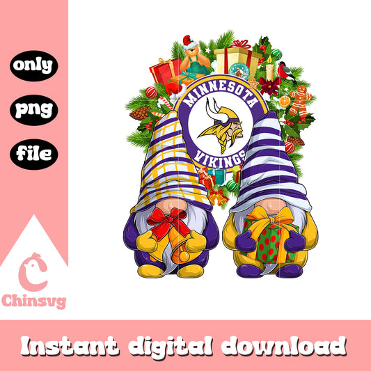 Gnome christmas minnesota vikings png, minnesota vikings nfl​ png