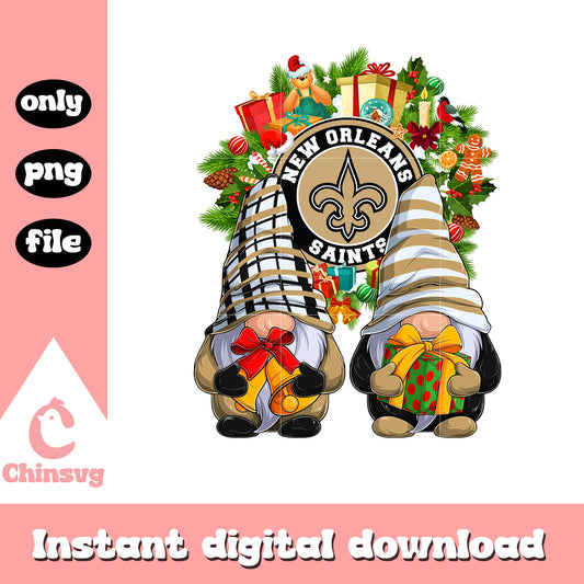 Gnome christmas orleans saints png, nfl new orleans saints​​ png