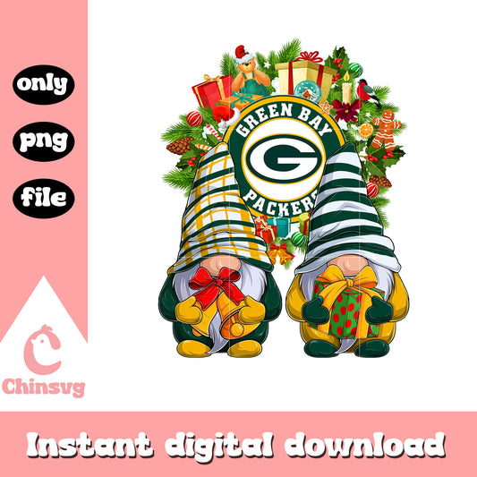 Gnome christmas packers design png, nfl green bay packers png