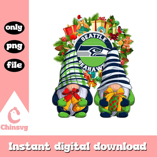Gnome christmas seattle seahawks png, nfl seattle seahawks​​ png