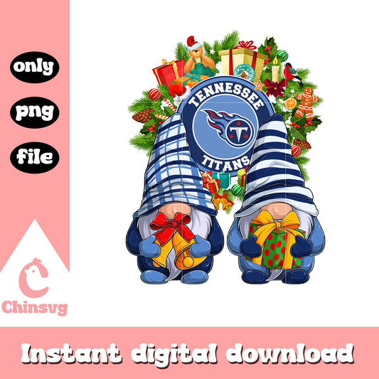 Gnome christmas tennessee titans png, nfl tennessee titans png